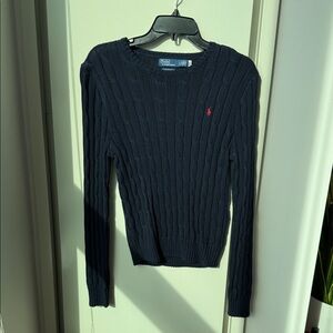 Ralph Lauren Dark Blue Cable Knit Pullover